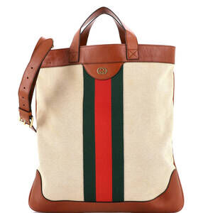 Gucci Shopping Tote Vintage Web Canvas #228095G20B